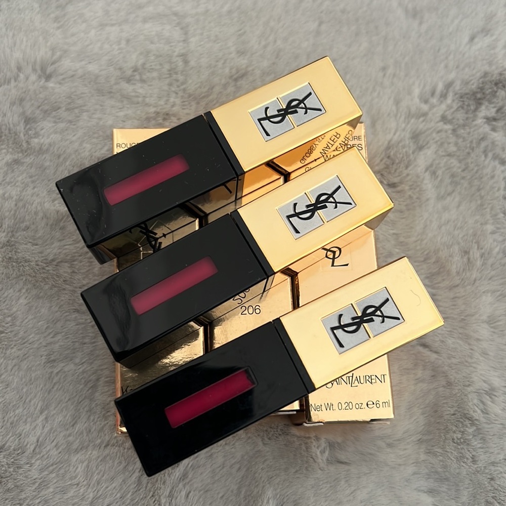 Discontinued YSL Glossy Stain Vernis A Levres Pop Water. 206 Misty Pink! NIB!